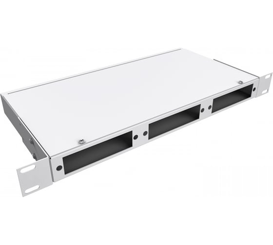 Кросс оптический KOSCAB 19'' укомплектованный 1U, 32 порта LC/UPC duplex, 50/125 мкм (сплошная панель, сплайс-кассета 2шт, пигтейлы, КДЗС, адаптеры) серый RAL 7035шт КОС-КС-1U-32-2LC/U-50-SP1.5G0AY