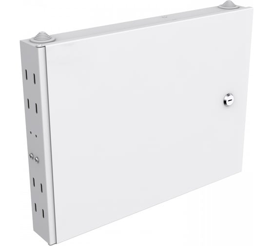 Кросс оптический настенный укомплектованный KOSCAB 12 портов LC/APC duplex, 9/125 мкм (планки, сплайс-кассета, пигтейлы, КДЗС, адаптеры) серый RAL 7035шт КОС-КН-12-2LC/A-9-SP1.5G1AY