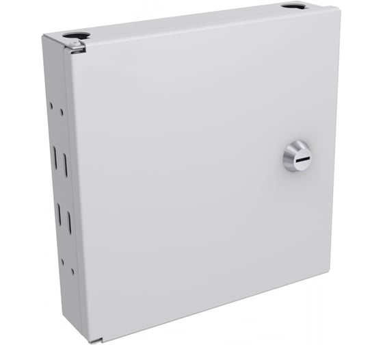 Кросс оптический настенный Мини укомплектованный KOSCAB 8 портов LC/UPC duplex, 50/125 мкм (планка, ложемент, пигтейлы, КДЗС, адаптеры) серый RAL 7035шт КОС-КНмини-8-2LC/U-50-SP1.5G1AY