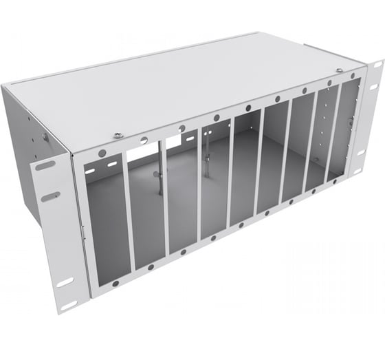 Кросс оптический KOSCAB 19'' укомплектованный 4U, 144 порта LC/UPC duplex, 50/125 мкм ОМ3 (планки, сплайс-кассета 9шт, пигтейлы, КДЗС, адаптеры) серый RAL 7035шт КОС-КС-4U-144-2LC/U-503-SP1.5G6AY