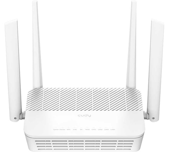 Гигабитный роутер WR3000S 1.0 Cudy Wi-Fi 6 AX3000, 2,4/5 ГГц, до 2976 Мбит/с, 5x1 Гбит/с, IPv6, поддержка OpenWRT, 4 антенны, белый 10000146383