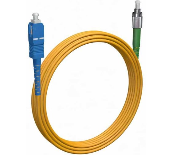 Шнур оптический KOSCAB spc SC/UPC-FC/APC 9/125 2.0мм 52м LSZH (патч-корд)шт КОС-SPC-9-SC/U-FC/A-2.0-52