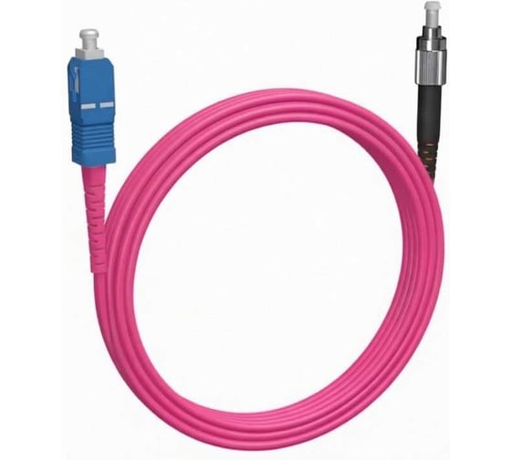 Шнур оптический KOSCAB spc SC/UPC-FC/UPC 50/125 OM4 3.0мм 12м LSZH (патч-корд)шт КОС-SPC-504-SC/U-FC/U-3.0-12