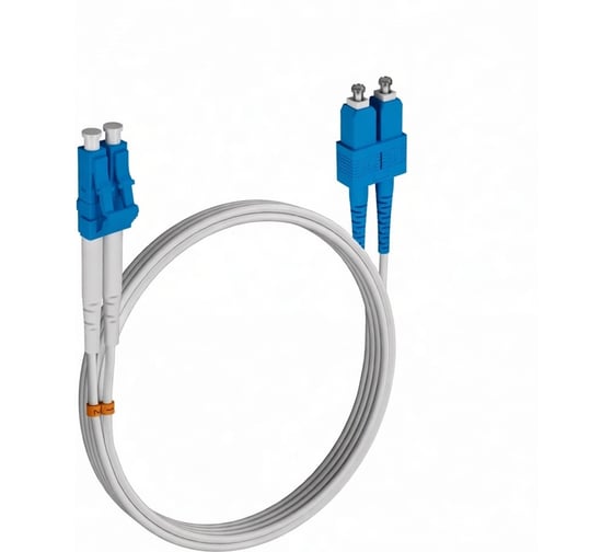 Шнур оптический KOSCAB dpc SC/UPC-FC/APC G657.A1 3.0мм 80м LSZH (патч-корд)шт КОС-DPC-G657.A1-SC/U-FC/A-3.0-80