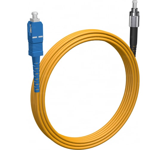 Шнур оптический KOSCAB spc SC/UPC-FC/UPC 9/125 2.0мм 44м LSZH (патч-корд)шт КОС-SPC-9-SC/U-FC/U-2.0-44