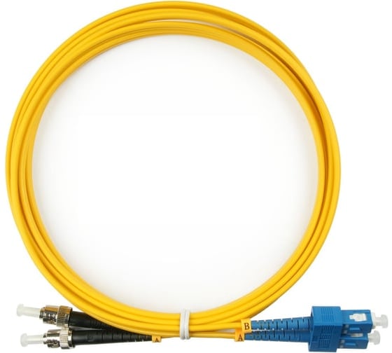 Шнур оптический KOSCAB dpc ST/UPC-SC/APC 9/125 3.0мм 94м LSZH (патч-корд) 1шт КОС-DPC-9-ST/U-SC/A-3.0-94