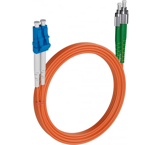 Шнур оптический KOSCAB dpc LC/UPC-FC/UPC 62.5/125 3.0мм 1м LSZH (патч-корд) шт КОС-DPC-62.5-LC/U-FC/U-3.0-1