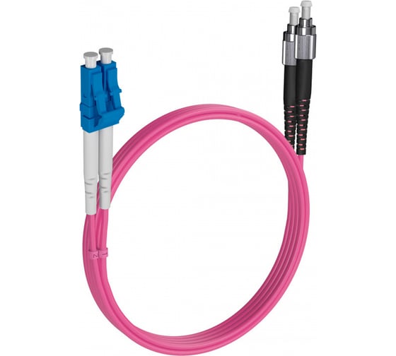 Шнур оптический KOSCAB dpc LC/UPC-FC/UPC 50/125 OM4 2.0мм 52м LSZH (патч-корд) шт КОС-DPC-504-LC/U-FC/U-2.0-52
