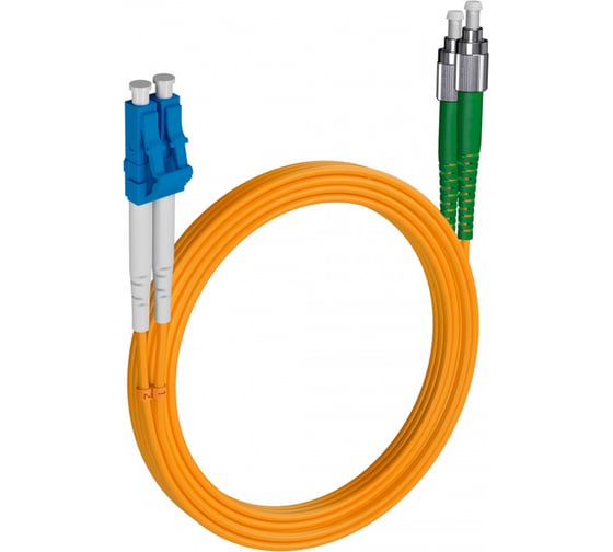 Шнур оптический KOSCAB spc LC/UPC-FC/UPC 9/125 3.0мм 80м LSZH (патч-корд) шт КОС-SPC-9-LC/U-FC/U-3.0-80