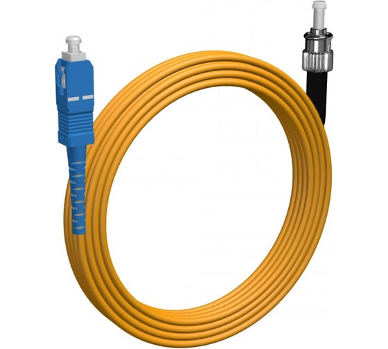 Шнур оптический KOSCAB spc SC/UPC-ST/UPC 9/125 3.0мм 16м LSZH (патч-корд) 1шт КОС-SPC-9-SC/U-ST/U-3.0-16
