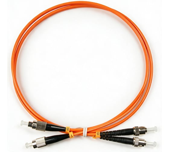 Шнур оптический KOSCAB dpc FC/UPC-ST/UPC 62.5/125 3.0мм 75м LSZH (патч-корд)шт КОС-DPC-62.5-FC/U-ST/U-3.0-75