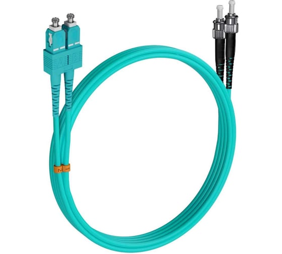 Шнур оптический KOSCAB  dpc SC/UPC-ST/UPC 50/125 OM3 3.0мм 60м LSZH (патч-корд)шт КОС-DPC-503-SC/U-ST/U-3.0-60