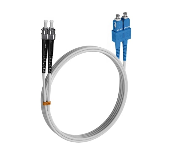 Шнур оптический KOSCAB dpc SC/UPC-ST/UPC 50/125 OM3 2.0мм 10м LSZH (патч-корд)шт КОС-DPC-503-SC/U-ST/U-2.0-10