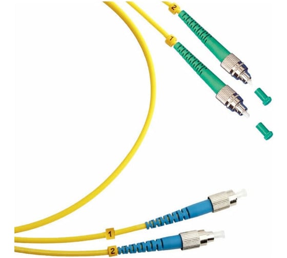 Шнур оптический KOSCAB dpc FC/UPC-FC/APC 9/125 3.0мм 10м LSZH (патч-корд)шт КОС-DPC-9-FC/U-FC/A-3.0-10