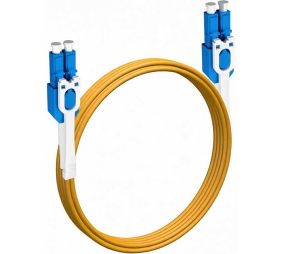 Шнур оптический KOSCAB dpc LC/UPC-LC/UPC 9/125 2.0мм 10м LSZH (патч-корд)шт КОС-DPC-9-LC/U-LC/U-2.0-10