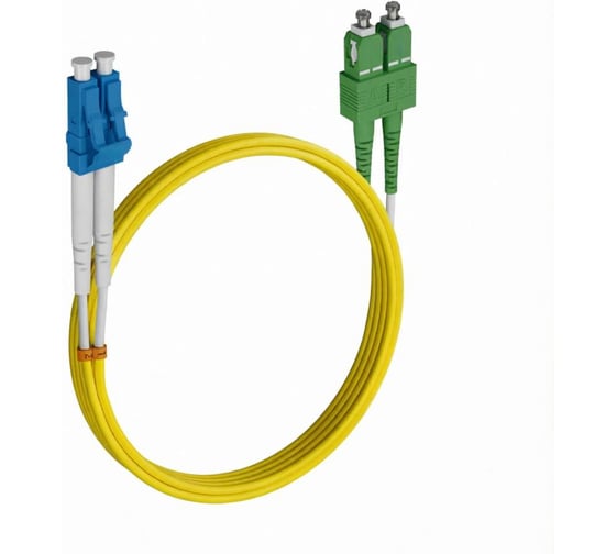 Шнур оптический KOSCAB dpc LC/UPC-SC/APC 9/125 2.0мм 9м LSZH (патч-корд)шт КОС-DPC-9-LC/U-SC/A-2.0-9