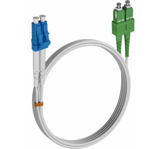 Шнур оптический KOSCAB dpc LC/UPC-SC/APC G657.A1 3.0мм 12м LSZH (патч-корд)шт КОС-DPC-G657.A1-LC/U-SC/A-3.0-12