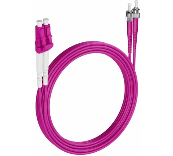 Шнур оптический KOSCAB dpc LC/UPC-ST/UPC 50/125 OM4 3.0мм 10м LSZH (патч-корд)шт КОС-DPC-504-LC/U-ST/U-3.0-10