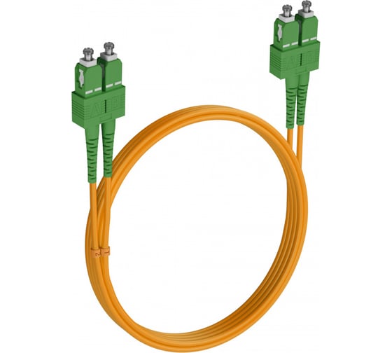 Шнур оптический KOSCAB dpc SC/UPC-SC/APC 9/125 2.0мм 52м LSZH (патч-корд) шт КОС-DPC-9-SC/U-SC/A-2.0-52