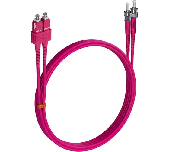 Шнур оптический KOSCAB dpc SC/UPC-ST/UPC 50/125 OM4 3.0мм 82м LSZH (патч-корд) шт КОС-DPC-504-SC/U-ST/U-3.0-82
