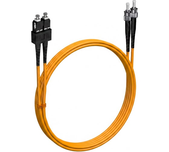 Шнур оптический KOSCAB dpc SC/UPC-ST/UPC 9/125 2.0мм 10м LSZH (патч-корд) шт КОС-DPC-9-SC/U-ST/U-2.0-10