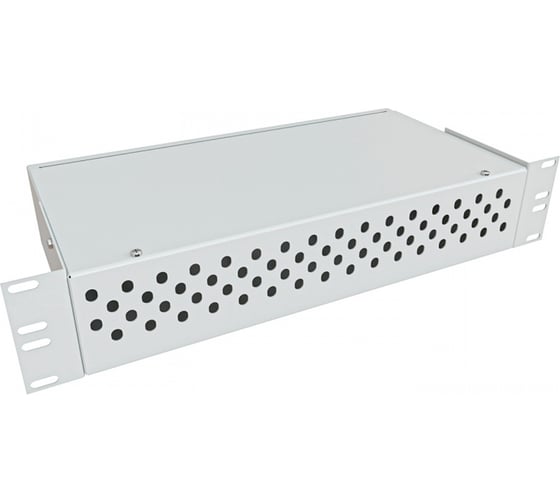 Кросс распределительный KOSCAB Стоечный 2U до 64 портов SC/LC (duplex) (сплошная панель) RAL 7035 шт КОС-КС-2U-64-00000-SC/2LC
