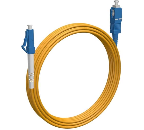 Шнур оптический KOSCAB  spc LC/UPC-SC/UPC 9/125 2.0мм 63м LSZH (патч-корд)шт КОС-SPC-9-LC/U-SC/U-2.0-63