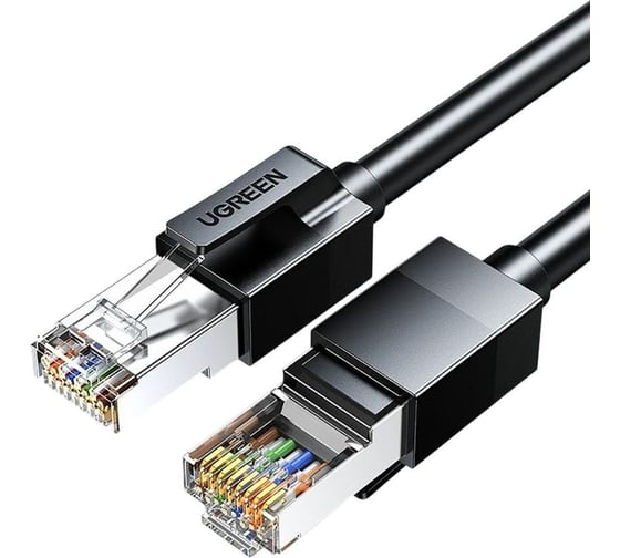 Кабель сетевой UGREEN NW316 Cat6 F/UTP Ethernet Cable. Длина: 1м. Цвет: черный 55170_