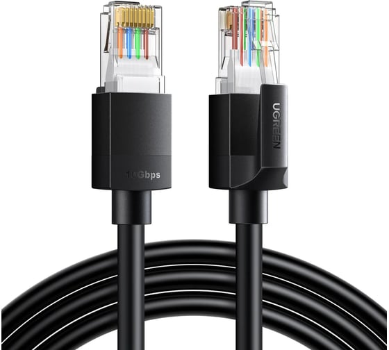 Кабель сетевой неэкранированный UGREEN NW315 Cat6A UTP Ethernet Cable. Длина: 3м. Цвет: черный 55158_