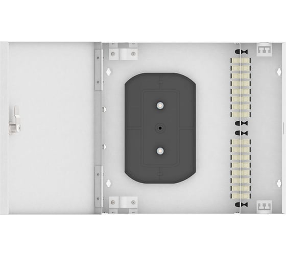 Кросс оптический настенный TopLAN 16 LC/PC адаптеров, многомодовый MM 50/125 (OM2), укомплектованный, КРН-Top-16LC/P-OM2-GY
