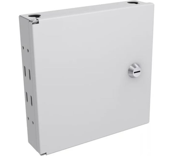 Кросс оптический KOSCAB настенный Мини, укомплектованный, 2 порта LC/UPC duplex, 50/125 мкм (сплошная панель, ложемент, пигтейлы, КДЗС, адаптеры) серый RAL 7035 шт КОС-КНмини-2-2LC/U-50-SP1.5G0AY