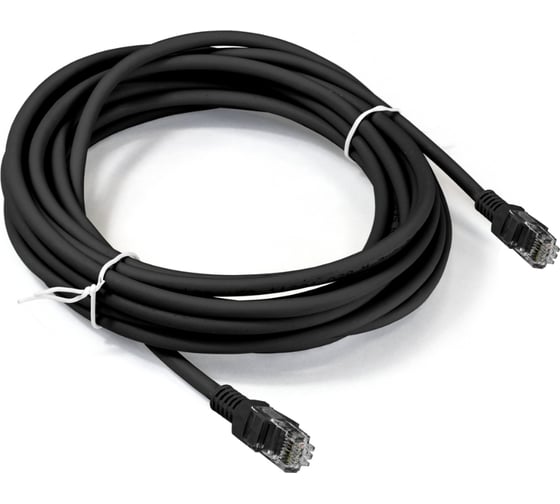 Патч-корд ExeGate медный UTP-RJ45-RJ45-5e-CU-10M-BK, UTP, cat.5e, 10м, черный 300502