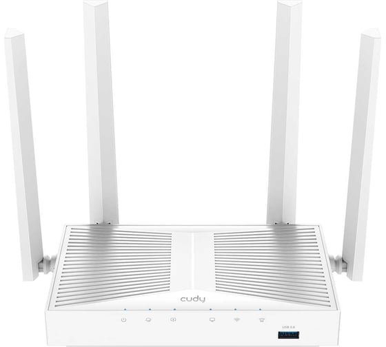 Wi-Fi роутер Cudy WR1300S АС1200, 2,4/5 ГГц, до 1167 Мбит/с, 5x1 Гбит/с, USB 3.0, MU-MIMO, 4 антенны, белый 10000151975
