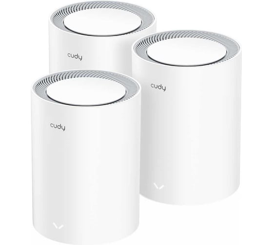 Двухдиапазонная Mesh-система Cudy M3600(3-Pack) Wi-Fi 7 BE3600, 2,4/5 ГГц, до 3570 Мбит/с, 3x1 Гбит/с, Mesh, MU-MIMO, белый, 4 внутренних антенн (модулей - 3 шт) 10000151900