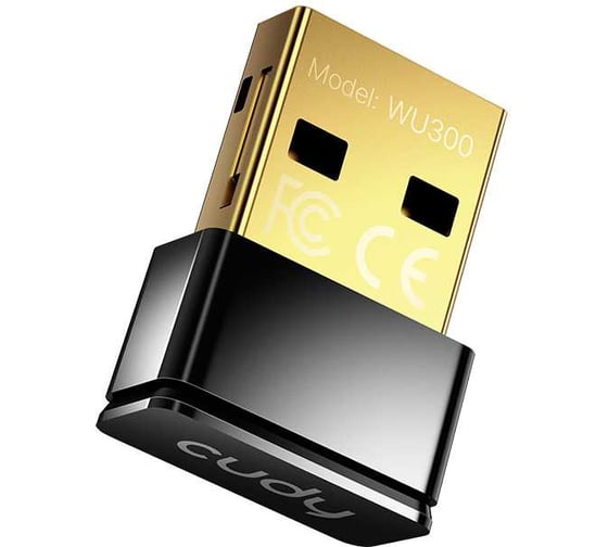 Компактный USB-адаптер Cudy WU300 1.0 Wi-Fi AX300, 2,4 ГГц, до 286 Мбит/с, сверхкомпактный корпус, USB 2.0 10000152746