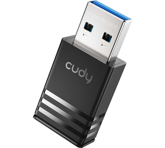Двухдиапазонный USB-адаптер Cudy WU900 1.0 Wi-Fi 6 AX900, 2,4/5 ГГц, до 800 Мбит/с, USB 2.0 10000152752