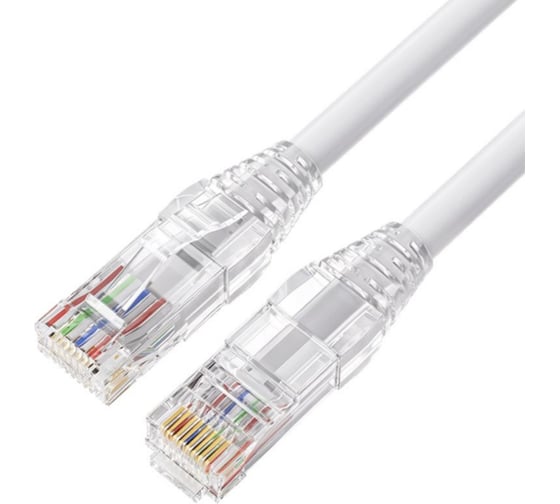 Кабель патч-корд Filum U/UTP 6 кат. 5м FL-PC-U6-5.0-LSZH-WT 24AWG (7х0.20 мм), чистая медь, LSZH, белый 00-01276497