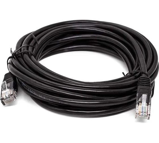 Filum Кабель патч-корд U/UTP 5e кат. 3м FL-PC-U5E-3.0-LSZH-BK 24AWG (7х0.20 мм), чистая медь, LSZH, черный 00-01276425