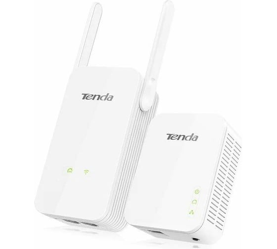 Набор PowerLine адаптеров Tenda PH5 1000 Мбит/с, в комплекте - 2 шт (P3, PA6), Wi-Fi 2.4 ГГц 300 Мбит/с 10000095092