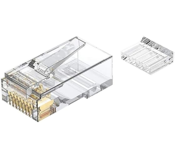 Коннектор со вставкой RIPO RJ-45 (8P8C) cat.6, (Класс Е), универсальные ножи 003-400036