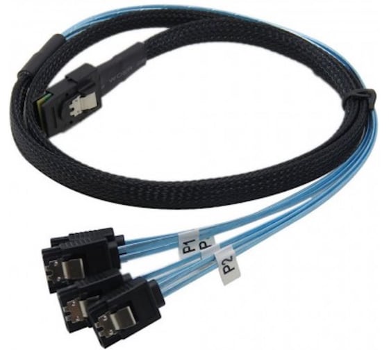 Кабель KS-is miniSAS M на SATA 7p M x 4 KS-957