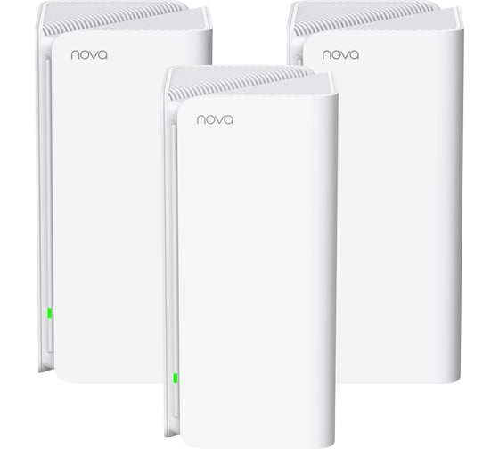 Двухдиапазонная гигабитная Tenda MX15 Pro (3-pack) Wi-Fi Mesh система AX5400, 2,4/5 ГГц, до 5378 Мбит/с, 3x1Гбит/с, 6 встроенных антенн 10000156428