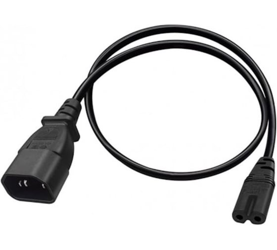 Кабель питания KS-is IEC-C14 M - IEC-C7 F 2м черный KS-857A-2