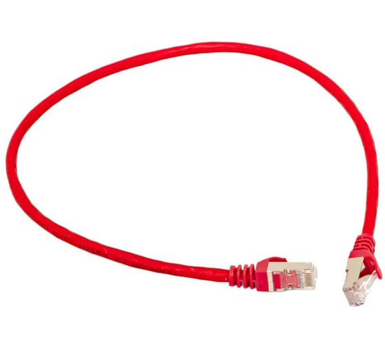 Патч-корд EKF TERACOM CS Cat.6A, экранированный, S/FTP, оболочка LSZH, красный, 0.5м TRCS-6ASF-LSH-05M-RD