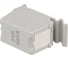 Повторитель портов LANMASTER RJ45 на DIN-рейку, экранированный, кат.6, формата Keystone, со шторками, белый LAN-DRF-KCP45S6-WH 1