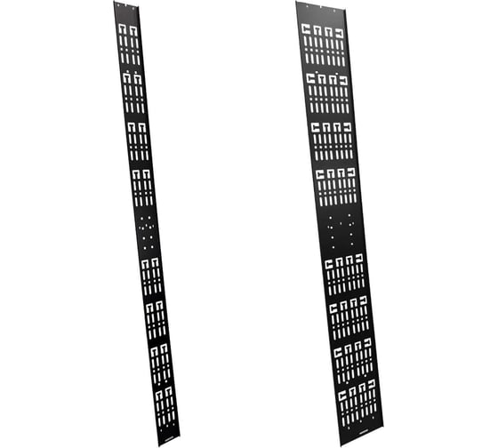 Вертикальный перфорированный лоток для шкафов LANMASTER LAN-DC 48U и TWT-CBB 47U, шириной 120 мм, черный LAN-DC-CB-48U-VTR120