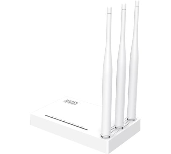 Wi-Fi роутер Netis WF2409E N300, до 300 Мбит/с, 2,4 ГГц, 802.11n, LAN 4x100 Мбит/с, белый, 3x5dBi внешние антенны 10000024775