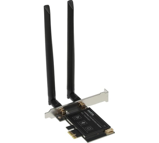 Сетевой двухдиапазонный адаптер Netis F0 PCI-E Wi-Fi AC1200, 2,4/5 ГГц, до 1167 Мбит/с, съемные антенны 2х6dBi 10000146697