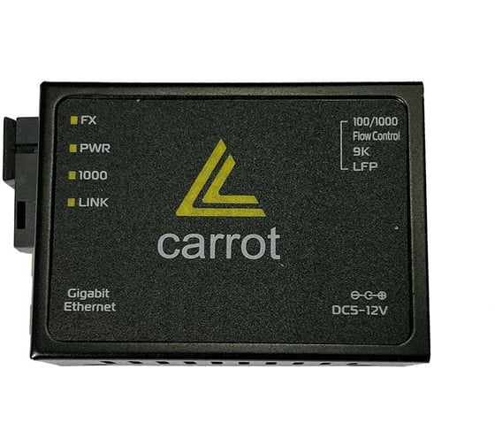 Медиаконвертер Carrot 10/100/1000Base-T/100/1000Base-FX , 1310/1550, 20 км, микро CARROT-3CS-WDM-1000-35-20 1