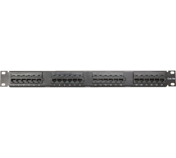Патч-панель NTSS UTP, 19, 24 порта RJ45, cat.5е, 1U, 110 типшт NTSS-PP-1U-24-UTP-RJ45-5e-110 1